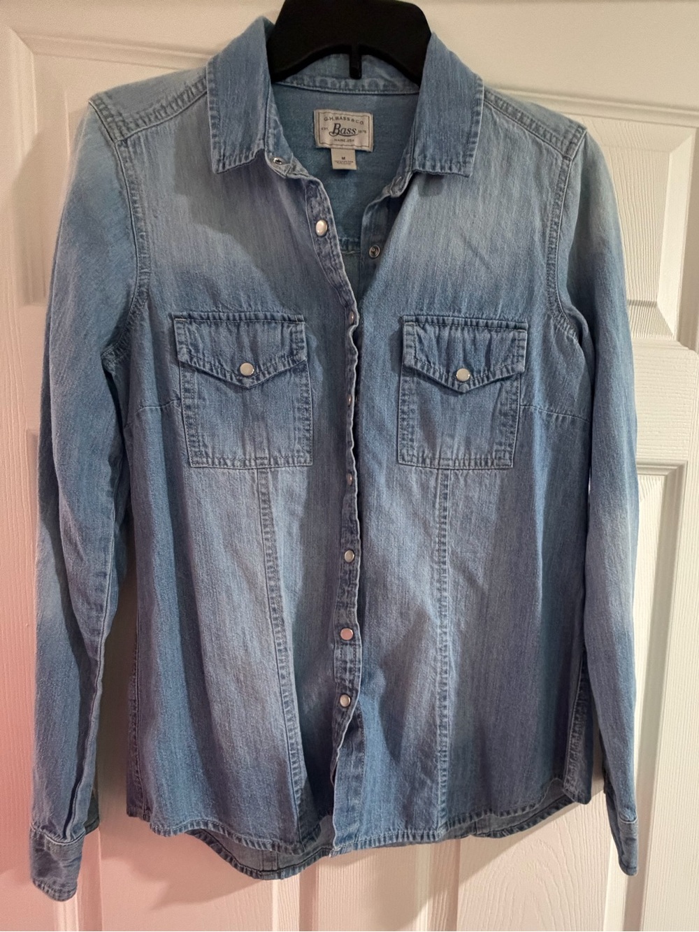 G.H. Bass & Co. Light Blue Denim Snap-Front Shirt